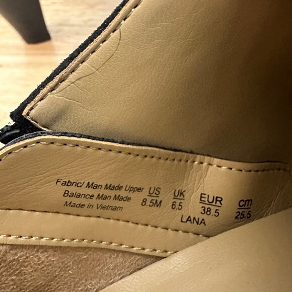 Naturalizer Black Suede & Leather Ankle Booties Size 8.5 - Picture 11 of 16